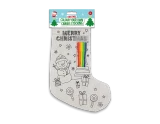 Christmas Colour Your Own Canvas Stocking