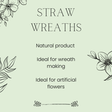 25cm (9.8") Wreath Ring - Straw