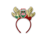Glitter Antler Headband with Bow (Assorted Designs)