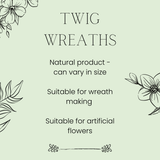 48cm (19") Wreath Ring - Natural Rattan