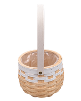 Two Tone Round Meadow Weave Basket