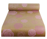 Kraft Paper - Rose Heads Pink