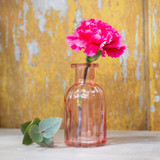 Bottle Glass Vase - Flora - Pink (10.5cm)