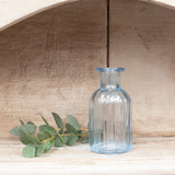 Bottle Glass Vase - Flora - Blue (10.5cm)