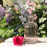 Bottle Glass Vase - Flora - Pink (13.7cm)