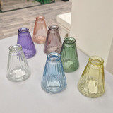 Bottle Glass Vase - Pyramid - Green (10cm)
