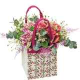 Jute Plant Bag - Berry Spray