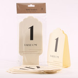 Table Numbers - Ivory, Gold Glitter & Black (1-12)