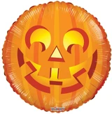 Foil Balloon - Halloween Pumpkin Lantern Face (18"/45cm)