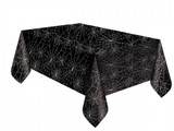 Halloween Table Cover - Spider Cobweb Black (137cm x 213cm)