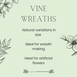 19cm (7.5") Wreath Shape - Natural Vine Heart