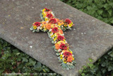 Green Floral Foam Cross (61cm)
