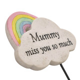 Memorial Grave Spike - Rainbow Thoughts of You Mummy