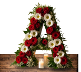 "A" OASIS® NAYLORBASE® Eco-Base Quick Clip Floral Foam Tribute Letters