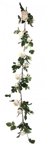 Luxury White Rose Garland 1.8m