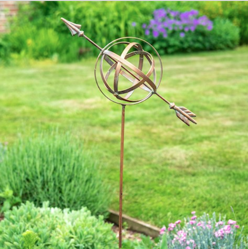 Armillary Flower Stake 