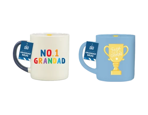 Giant Ceramic No.1 Grandad Mug (Assorted Designs)