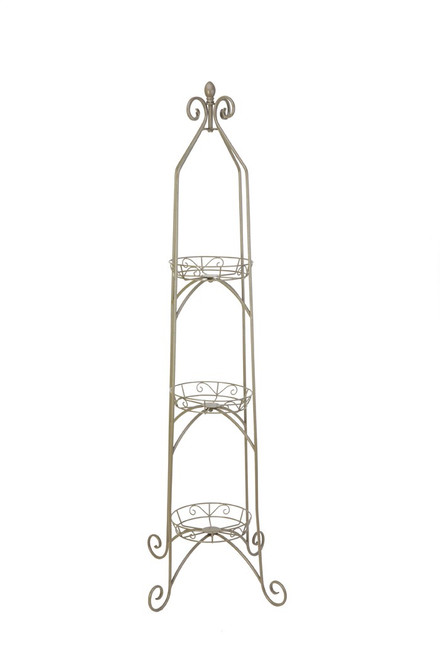 Antique Willow Scroll 3-Tier Plant Stand