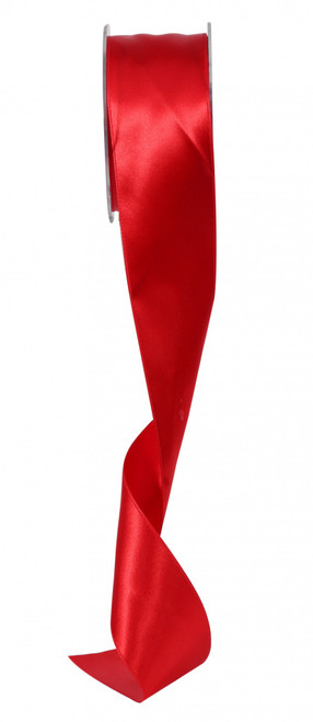 50mm Satin Double Faced Ribbon - Bright Red
