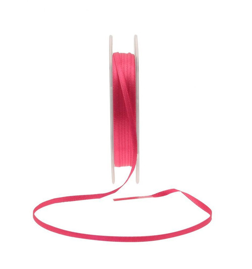Cerise Satin Ribbon 3mm 