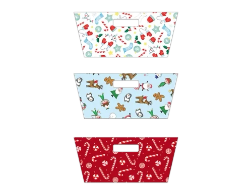 Christmas Rectangle Hamper Tray (30cm) (Assorted Designs)