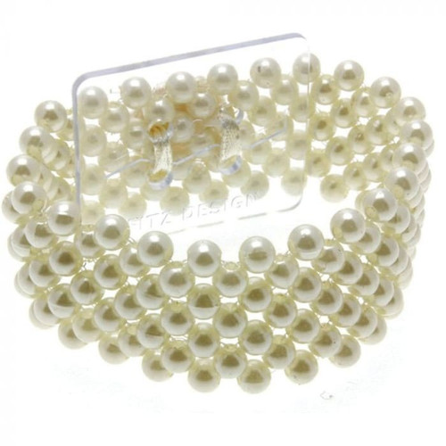 Ivory Pearl Flower Bracelet