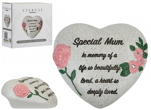 Memorial Heart with Diamantes & Roses