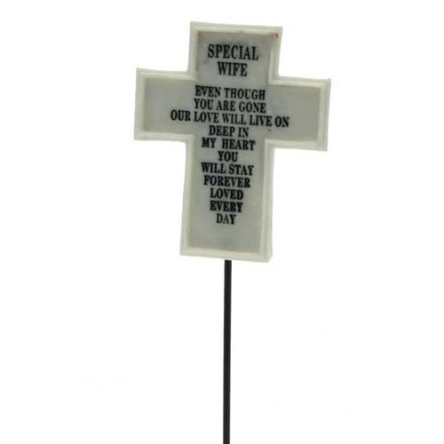 Special Wife Memorial Cross Pick