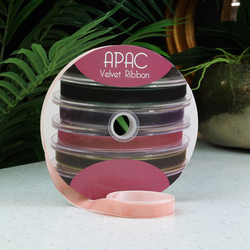 25mm Velvet Ribbon - Baby Pink (20m)