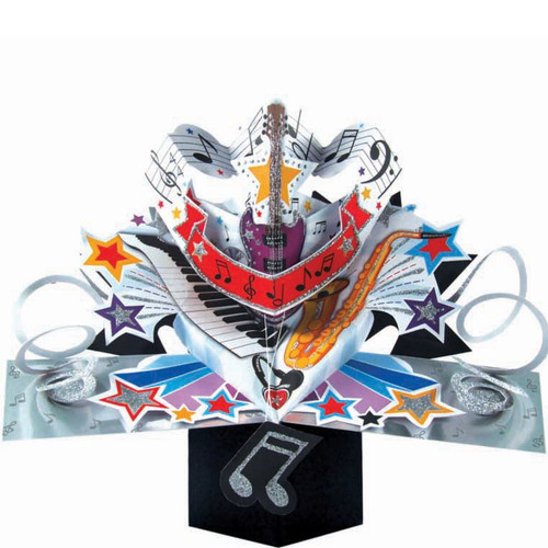 3D Pop Up Card by Second Nature - Guitar Birthday