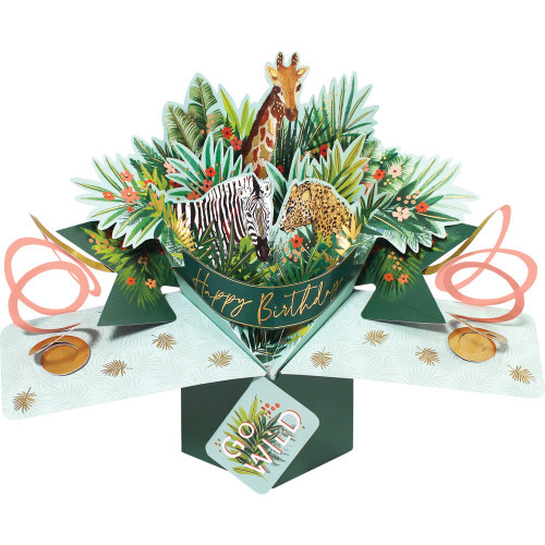 3D Pop Up Card by Second Nature - Birthday Animals