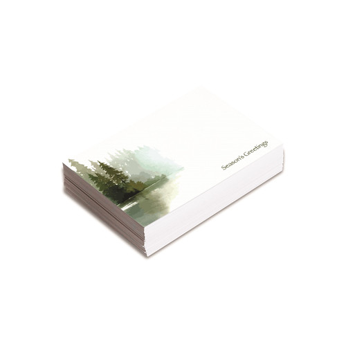 Flat Message Cards - Season's Greetings Christmas Trees