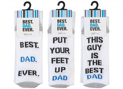 Best Dad Ever Novelty Socks (Assorted Designs)