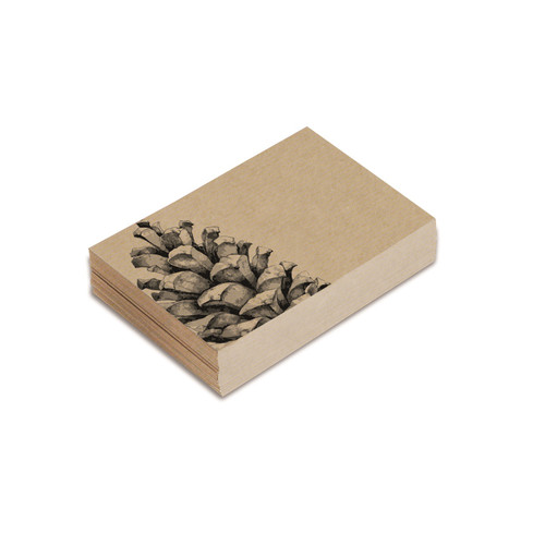 Flat Message Cards - Pine Cone Kraft