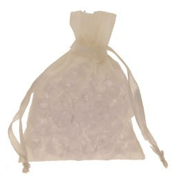 Ivory Organza Bag (9 x 12cm)