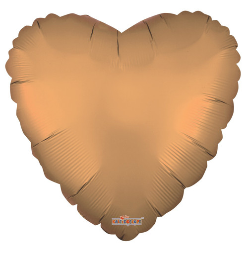 Foil Balloon - Plain Gold Heart Matt (18'')