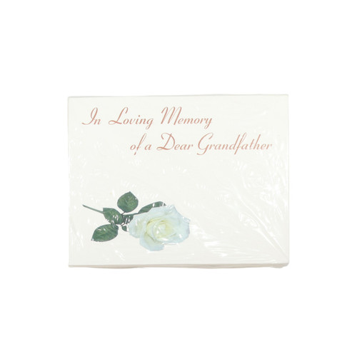 Dear Grandfather In Loving Memory Florist Card (Pack of 50)