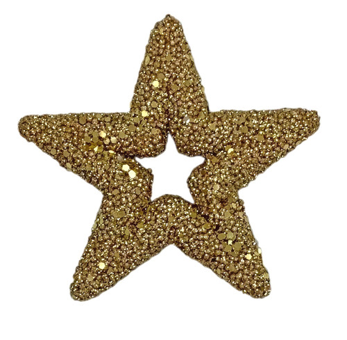 Glitter Gold Star Hanging Decoration (13cm)