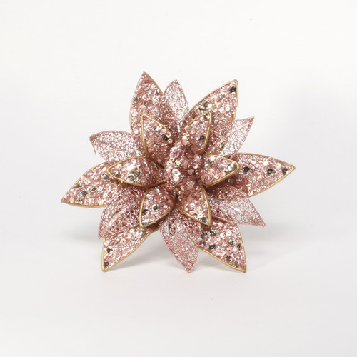 Flowers with Clip- Rose Gold (22cm)