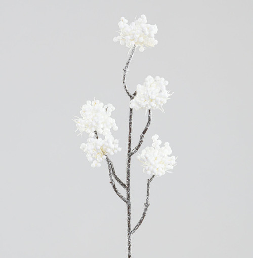 Light Cream Berry Cluster Spray Pick (50cm)