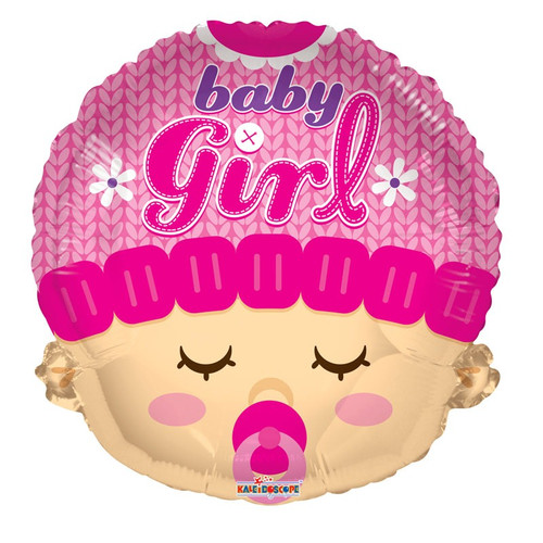 Foil Balloon (Shape) - Baby Face Girl (18")