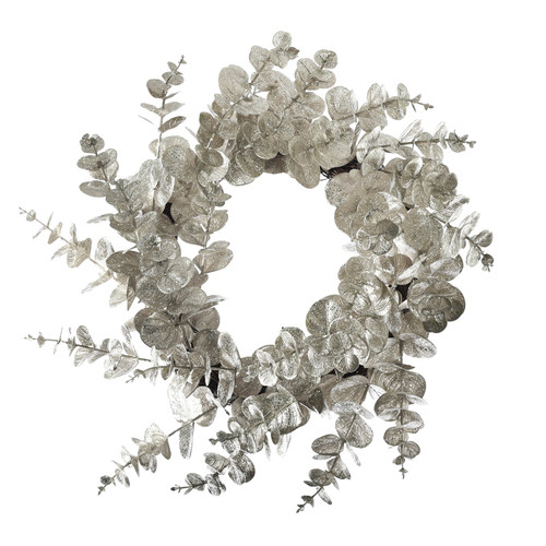 Artificial Readymade Wreath - Eucalyptus Gold (45cm)