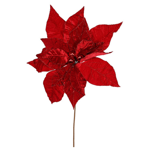 Poinsettia Stem - Red (50cm)