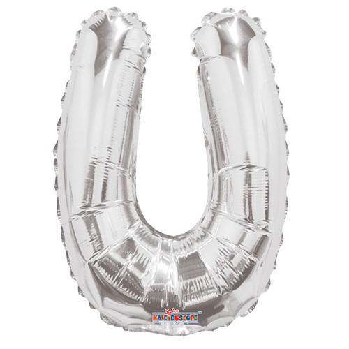 14 inch  Letter Balloon - U - Silver