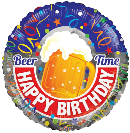 18 inch Happy Birthday Beer  Balloon