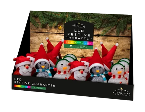 Colour Changing LED Christmas Character (Assorted Designs)
