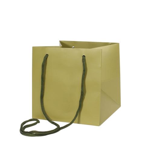 Hand Tie Gift Bag (Cube) - Green Sage (17cm x 17cm)