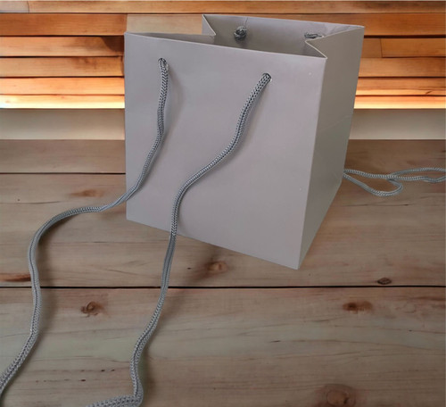Hand Tie Gift Bag (Cube) - Grey Stone (17cm x 17cm)