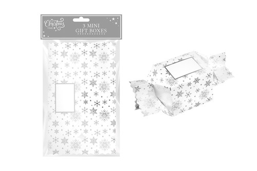 Mini Silver Treat Boxes (Pack of 3)