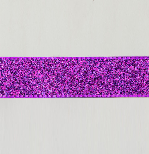 Purple Glittery Ribbon (63mm x 9.1m)